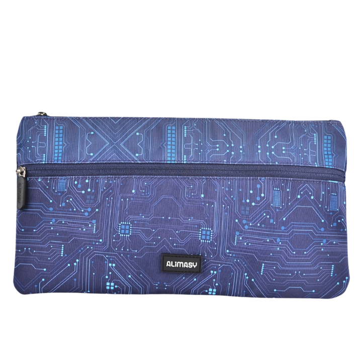 Large School Pencil Case Blue Ai Circuit - PRE ORDER SHIPPING 9TH NOVEMBER 2026