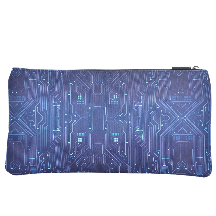 Large School Pencil Case Blue Ai Circuit - PRE ORDER SHIPPING 9TH NOVEMBER 2026