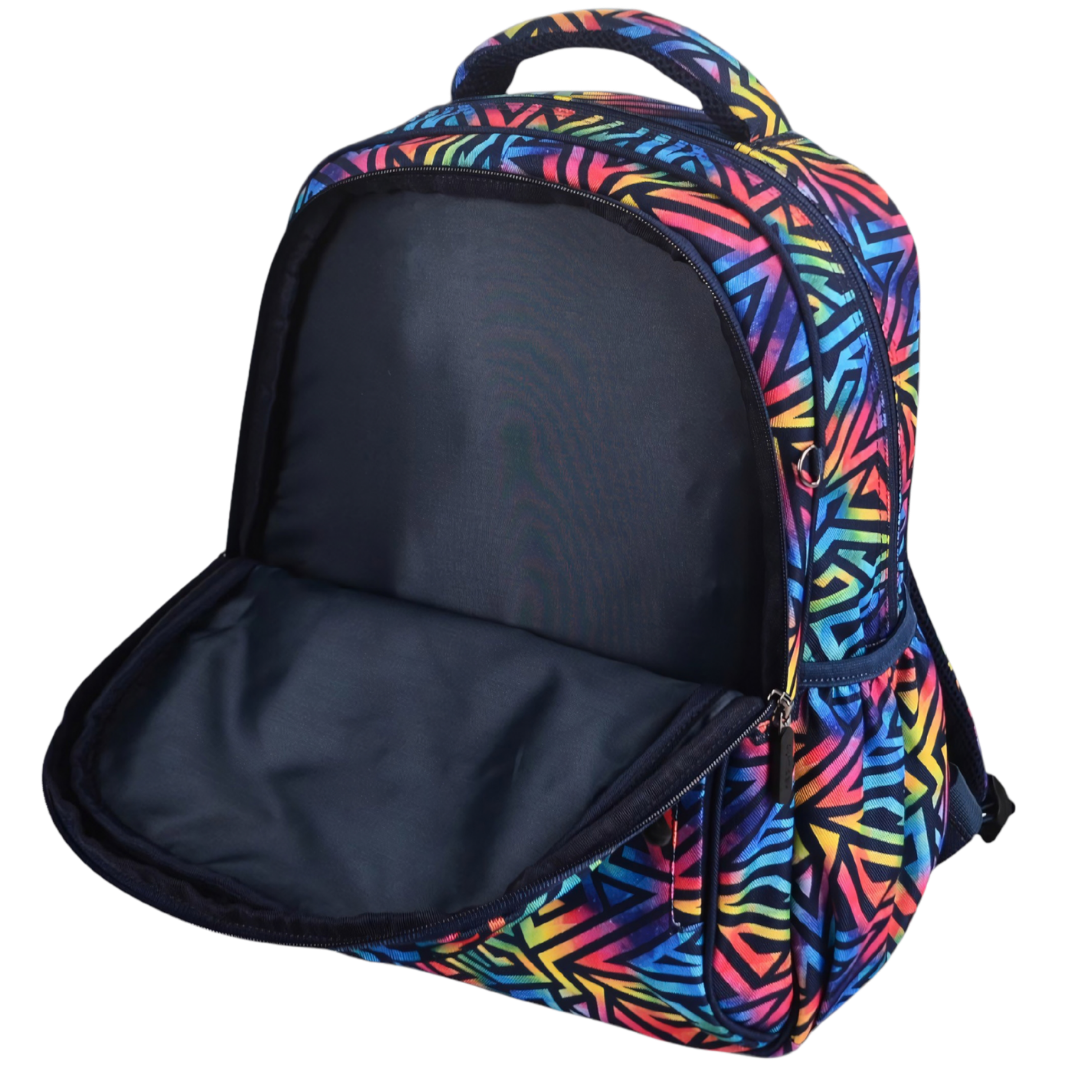 Midsize Kids Backpack 900D Abstract Geometric - PRE ORDER SHIPPING 9TH NOVEMBER 2026