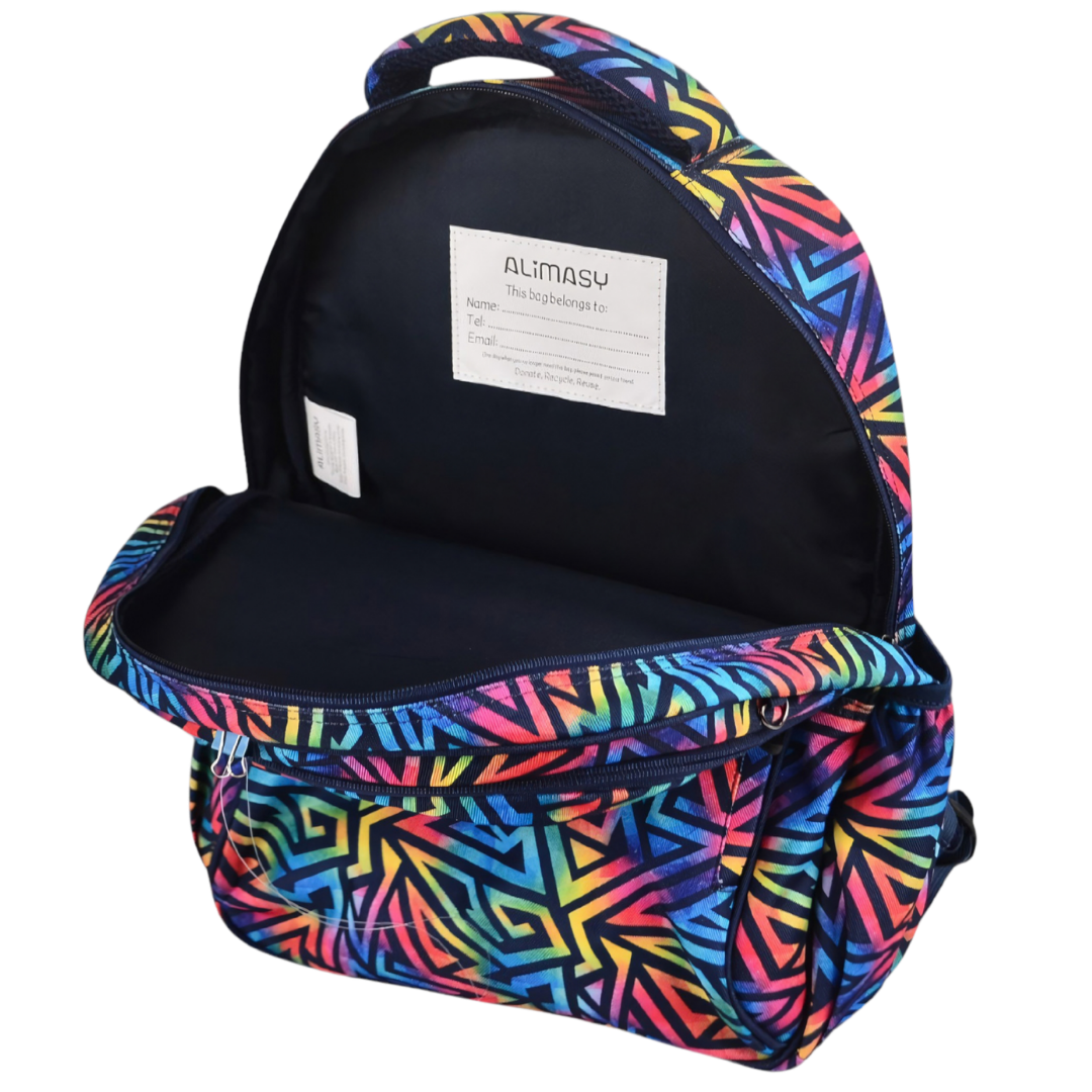 Midsize Kids Backpack 900D Abstract Geometric - PRE ORDER SHIPPING 9TH NOVEMBER 2026