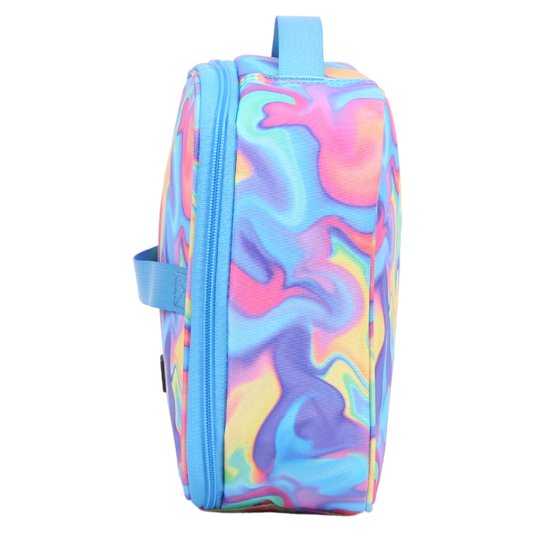 Insulated Lunch Bag Abstract Neon Waves