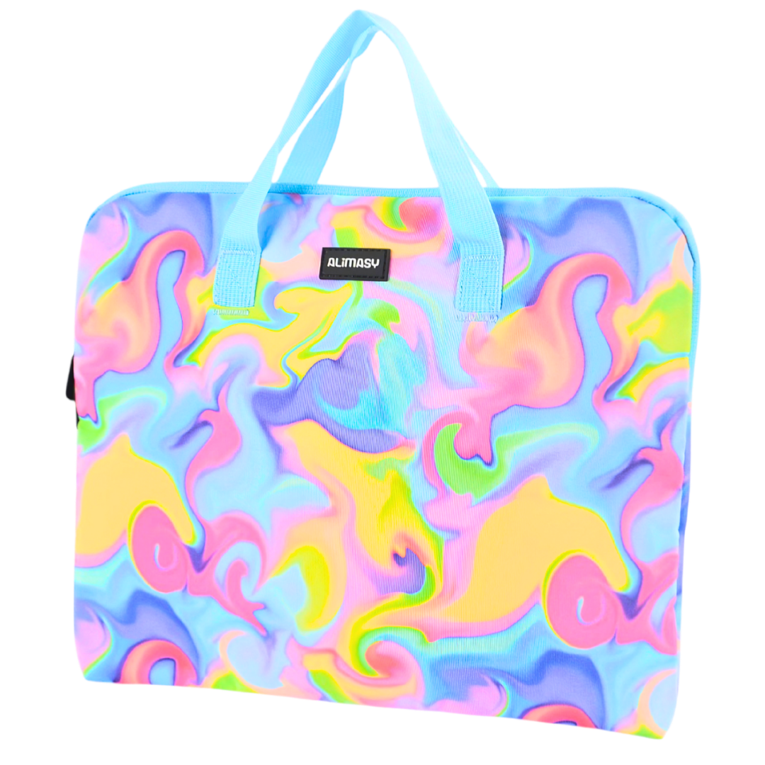 Library Bag 600D Abstract Neon Waves - PRE ORDER SHIPPING 9TH NOVEMBER 2026