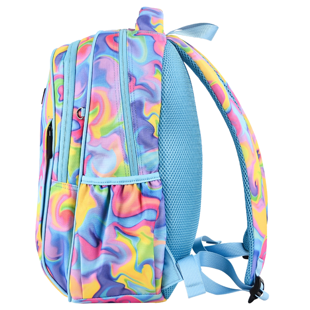 Midsize Kids Backpack 900D Abstract Neon Waves - PRE ORDER SHIPPING 9TH NOVEMBER 2026