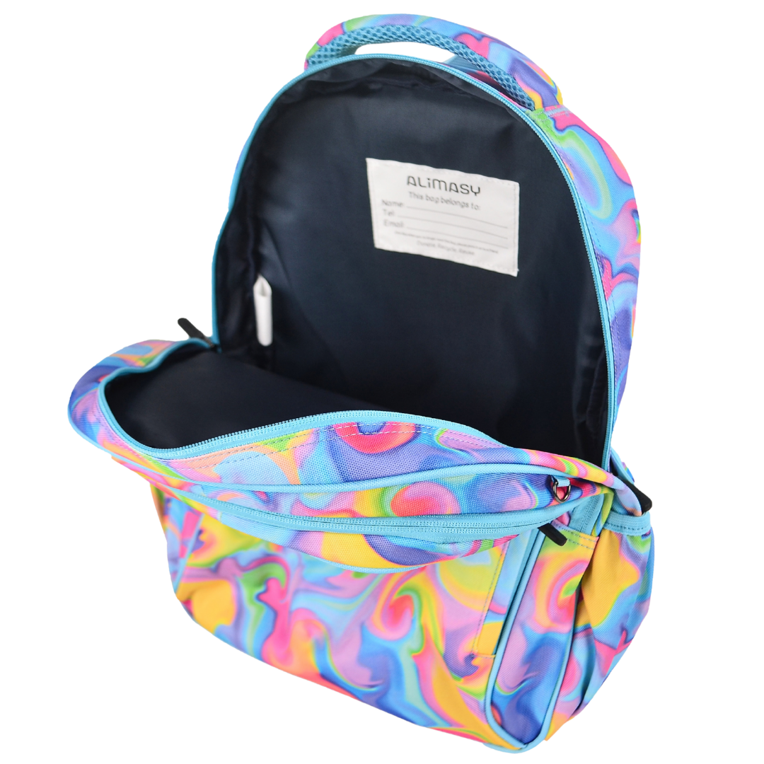 Midsize Kids Backpack 900D Abstract Neon Waves - PRE ORDER SHIPPING 9TH NOVEMBER 2026