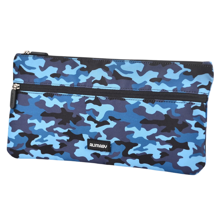 Large School Pencil Case Blue Camouflage - PRE ORDER SHIPPING 9TH NOVEMBER 2026