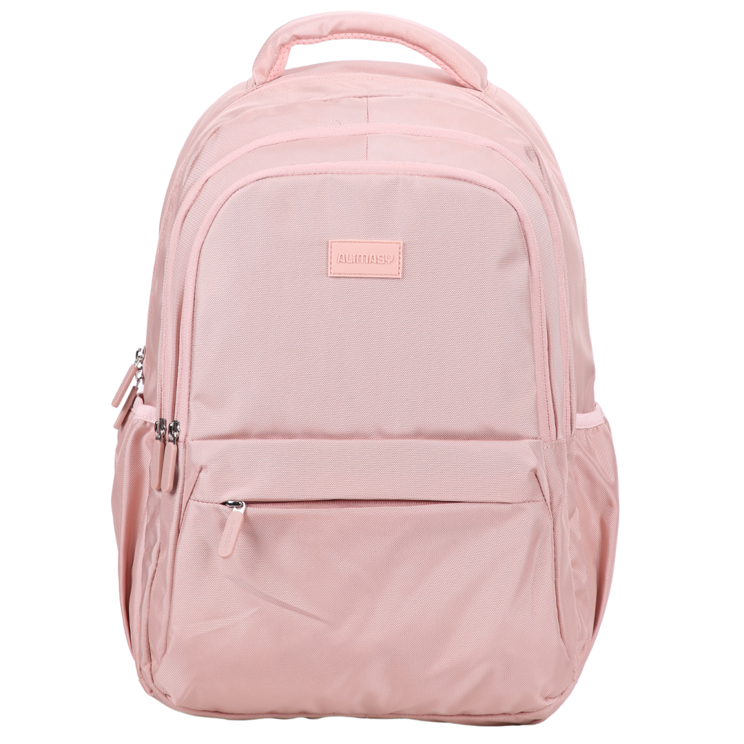 Blush Pink 900d backpack for ladies and teenagers to use for school, work, travel.