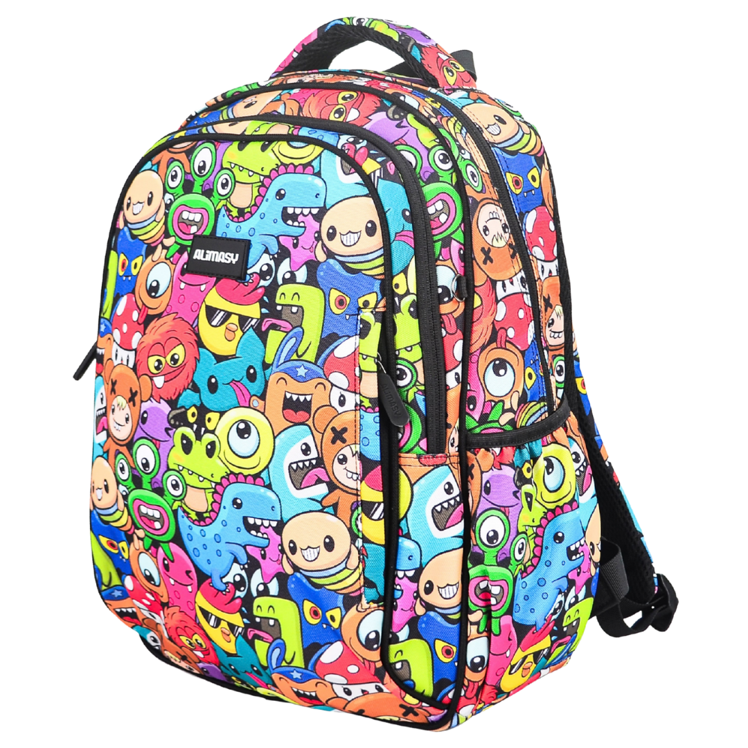 Midsize Kids Backpack 900D Cute Cartoon Monsters - PRE ORDER SHIPPING 9TH NOVEMBER 2026
