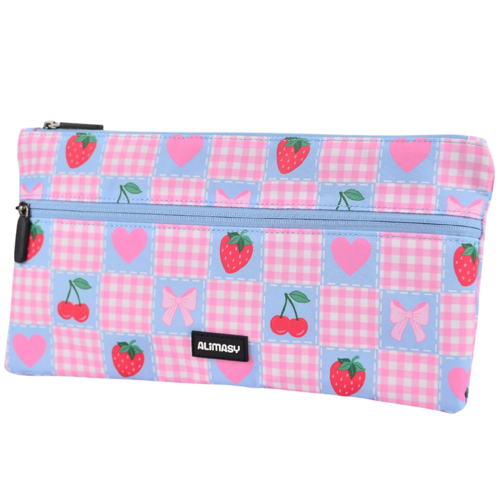 Large School Pencil Case Pretty Gingham - PRE ORDER SHIPPING 9TH NOVEMBER 2026
