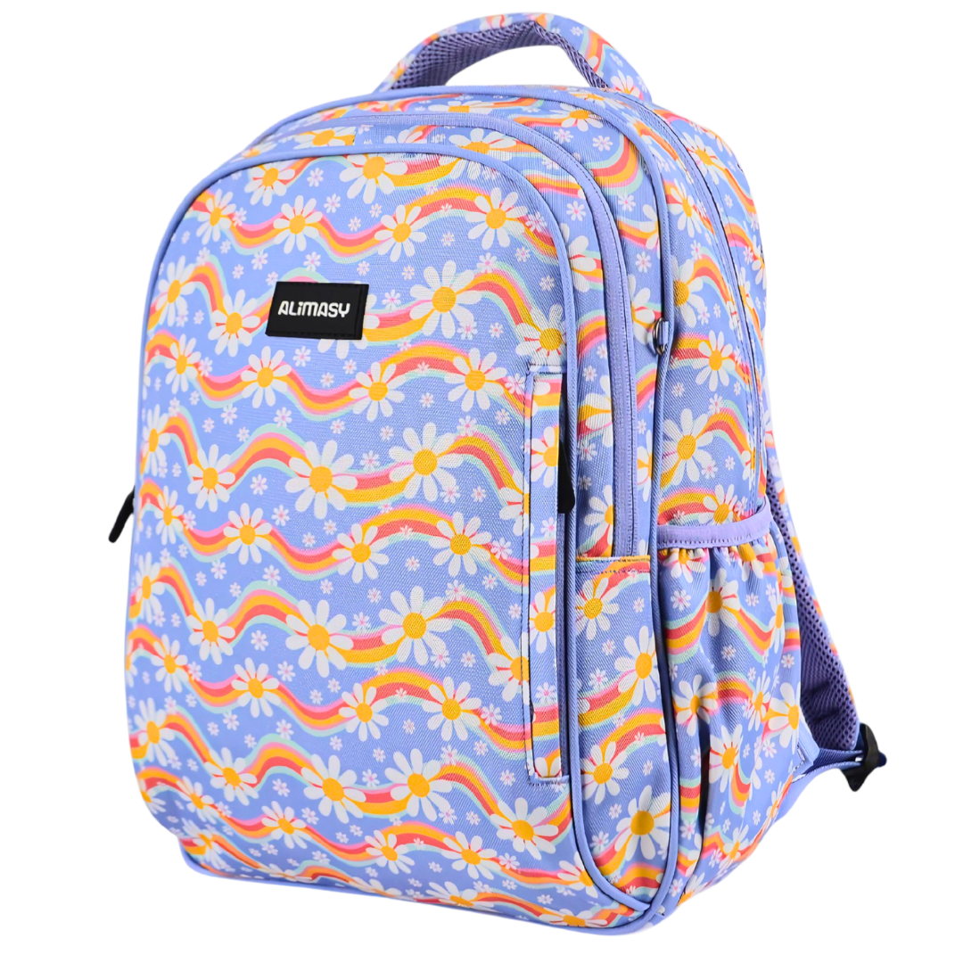 Midsize Kids Backpack 900D Rainbow Daisy - PRE ORDER SHIPPING 9TH NOVEMBER 2026