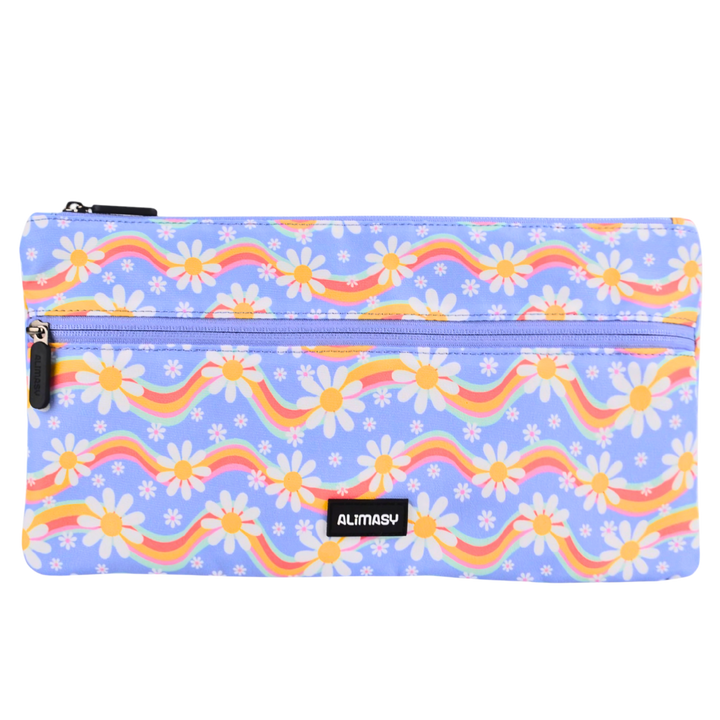 Large School Pencil Case Rainbow Daisy - PRE ORDER SHIPPING 9TH NOVEMBER 2026