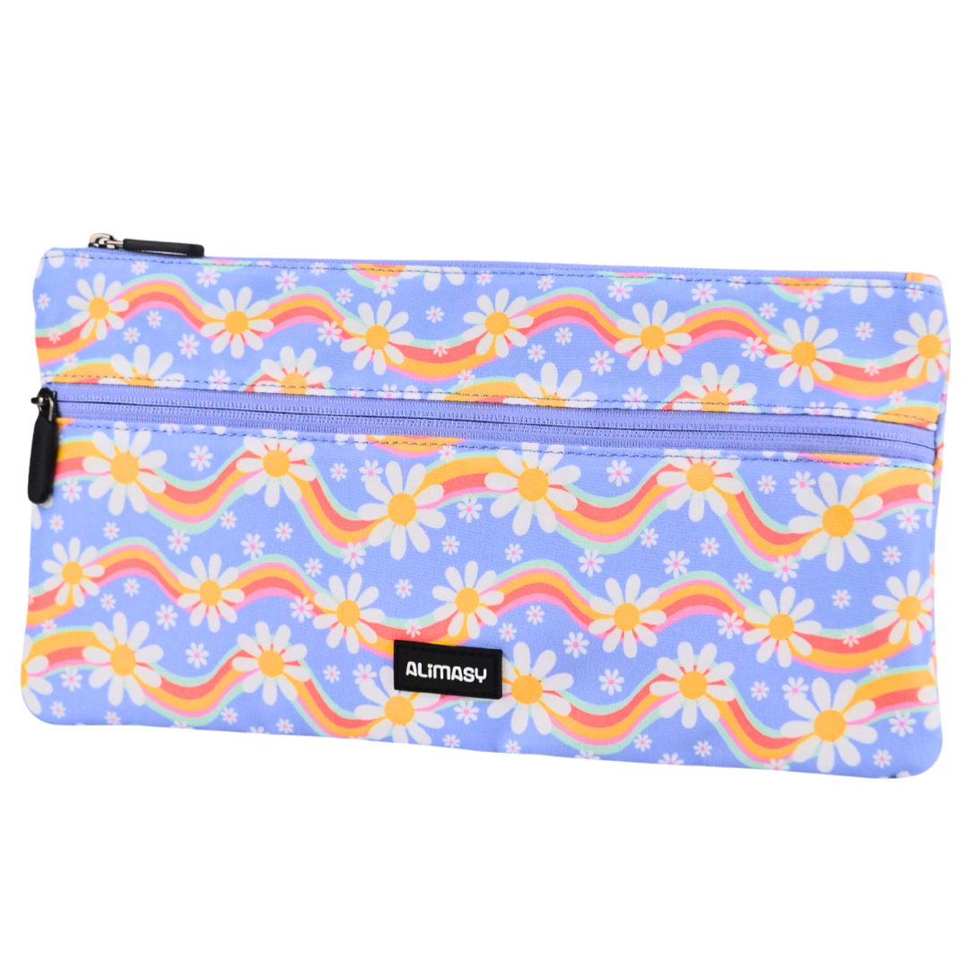 Large School Pencil Case Rainbow Daisy - PRE ORDER SHIPPING 9TH NOVEMBER 2026