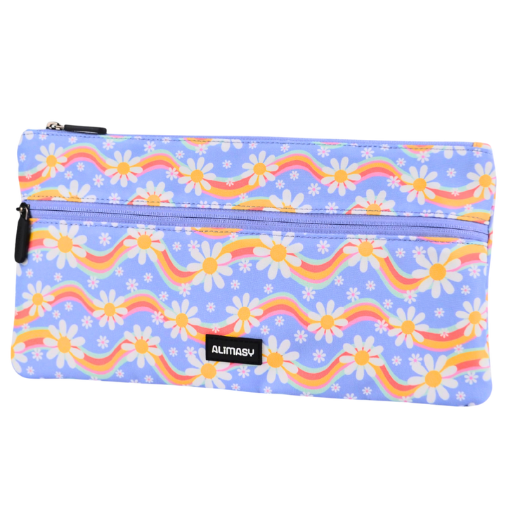 Large School Pencil Case Rainbow Daisy - PRE ORDER SHIPPING 9TH NOVEMBER 2026