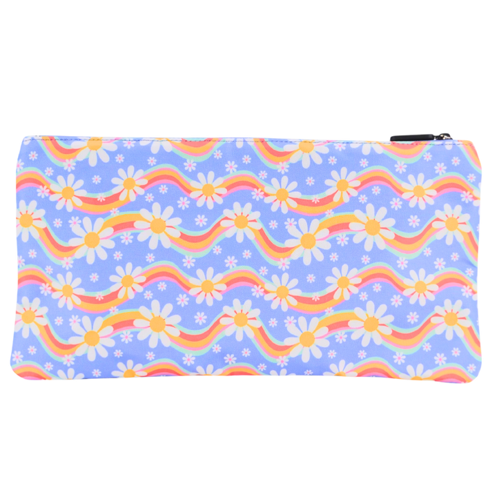 Large School Pencil Case Rainbow Daisy - PRE ORDER SHIPPING 9TH NOVEMBER 2026