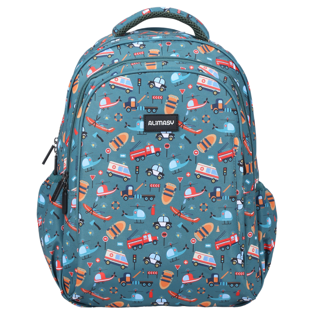 Rescuers Midsize Kids Backpack front view lightweight waterproof preschool and primary school bag Australia NZ